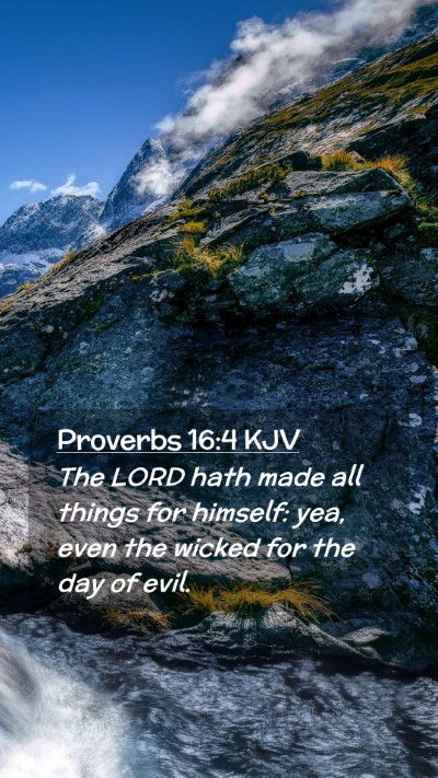 Picture 02 - Proverbs 16:4 KJV Mobile Phone Wallpaper - The LORD hath made all things for himself: yea, - Mobile Bible Verse Wallpaper