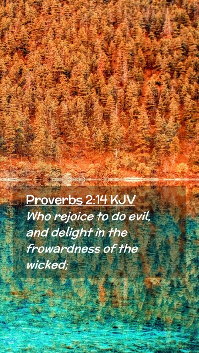 Picture 02 - Proverbs 2:14 KJV Mobile Phone Wallpaper - Who rejoice to do evil, and delight in the - Mobile Bible Verse Wallpaper