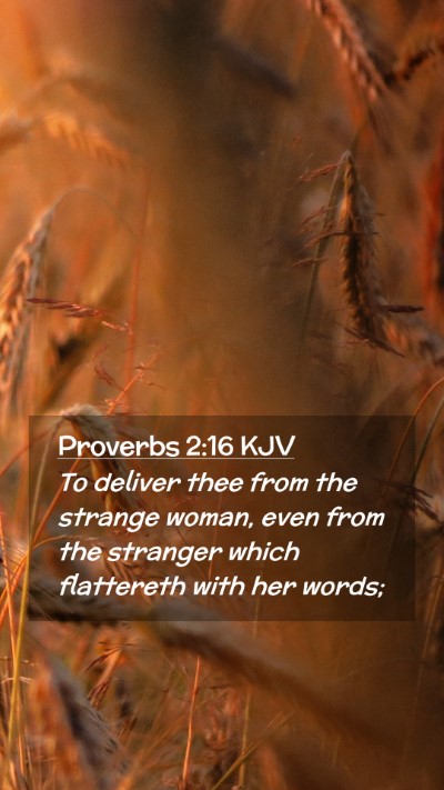 Picture 02 - Proverbs 2:16 KJV Mobile Phone Wallpaper - To deliver thee from the strange woman, even from - Mobile Bible Verse Wallpaper