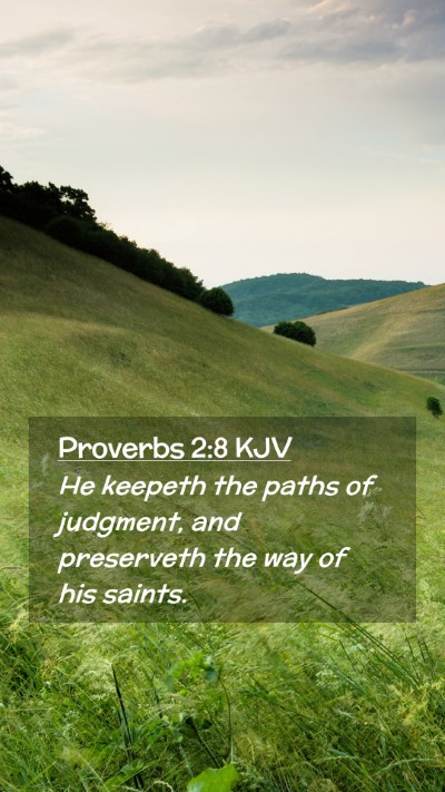 Picture 02 - Proverbs 2:8 KJV Mobile Phone Wallpaper - He keepeth the paths of judgment, and preserveth - Mobile Bible Verse Wallpaper