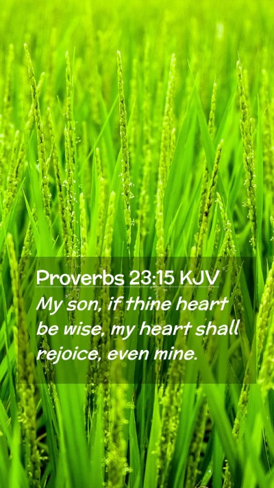 Picture 02 - Proverbs 23:15 KJV Mobile Phone Wallpaper - My son, if thine heart be wise, my heart shall - Mobile Bible Verse Wallpaper
