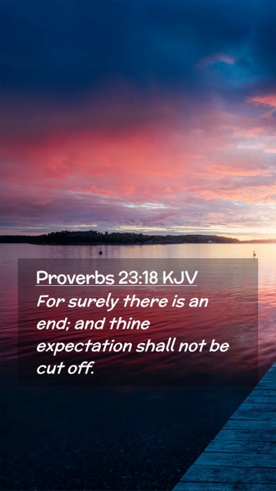 Picture 02 - Proverbs 23:18 KJV Mobile Phone Wallpaper - For surely there is an end; and thine expectation - Mobile Bible Verse Wallpaper