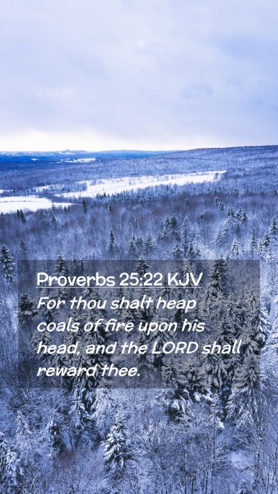 Picture 02 - Proverbs 25:22 KJV Mobile Phone Wallpaper - For thou shalt heap coals of fire upon his head, - Mobile Bible Verse Wallpaper