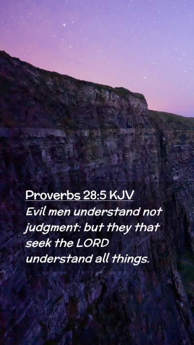 Picture 02 - Proverbs 28:5 KJV Mobile Phone Wallpaper - Evil men understand not judgment: but they that - Mobile Bible Verse Wallpaper
