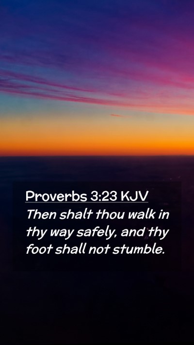 Picture 02 - Proverbs 3:23 KJV Mobile Phone Wallpaper - Then shalt thou walk in thy way safely, and thy - Mobile Bible Verse Wallpaper