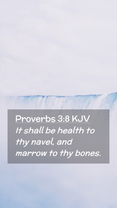 Picture 02 - Proverbs 3:8 KJV Mobile Phone Wallpaper - It shall be health to thy navel, and marrow to - Mobile Bible Verse Wallpaper