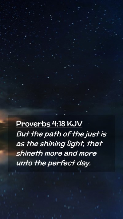 Picture 02 - Proverbs 4:18 KJV Mobile Phone Wallpaper - But the path of the just is as the shining light, - Mobile Bible Verse Wallpaper