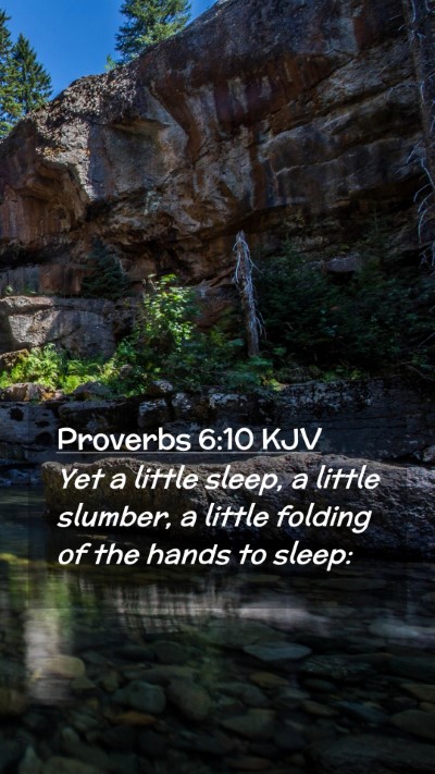 Picture 02 - Proverbs 6:10 KJV Mobile Phone Wallpaper - Yet a little sleep, a little slumber, a little - Mobile Bible Verse Wallpaper