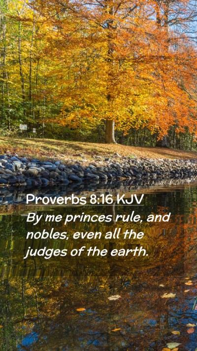 Picture 02 - Proverbs 8:16 KJV Mobile Phone Wallpaper - By me princes rule, and nobles, even all the - Mobile Bible Verse Wallpaper
