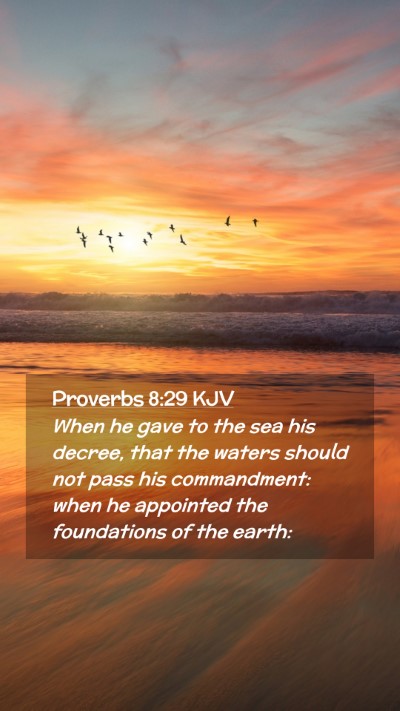 Picture 02 - Proverbs 8:29 KJV Mobile Phone Wallpaper - When he gave to the sea his decree, that the - Mobile Bible Verse Wallpaper
