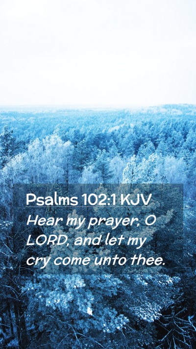 Picture 02 - Psalms 102:1 KJV Mobile Phone Wallpaper - Hear my prayer, O LORD, and let my cry come unto - Mobile Bible Verse Wallpaper