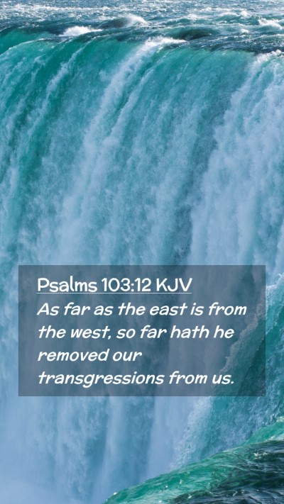Picture 02 - Psalms 103:12 KJV Mobile Phone Wallpaper - As far as the east is from the west, so far hath - Mobile Bible Verse Wallpaper
