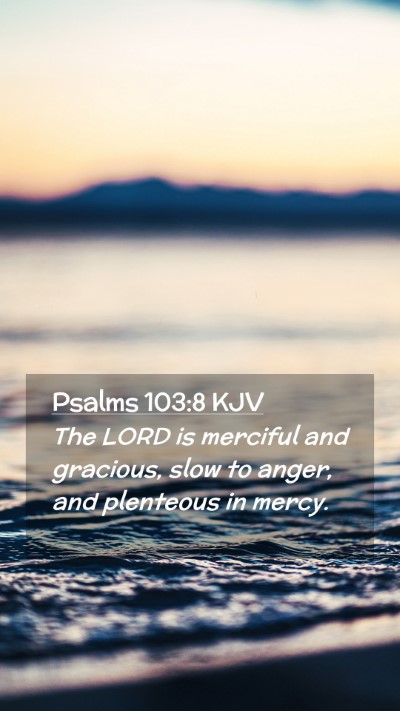 Picture 02 - Psalms 103:8 KJV Mobile Phone Wallpaper - The LORD is merciful and gracious, slow to anger, - Mobile Bible Verse Wallpaper