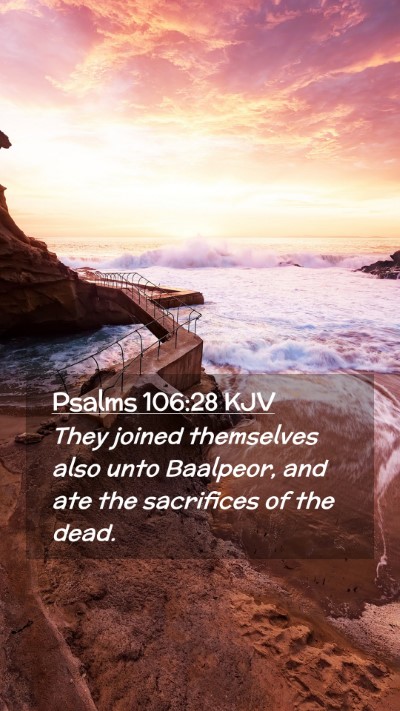 Picture 02 - Psalms 106:28 KJV Mobile Phone Wallpaper - They joined themselves also unto Baalpeor, and - Mobile Bible Verse Wallpaper