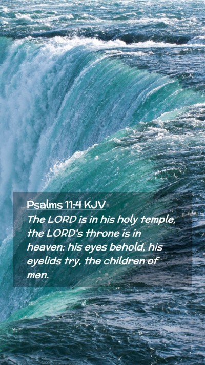 Picture 02 - Psalms 11:4 KJV Mobile Phone Wallpaper - The LORD is in his holy temple, the LORD's throne - Mobile Bible Verse Wallpaper