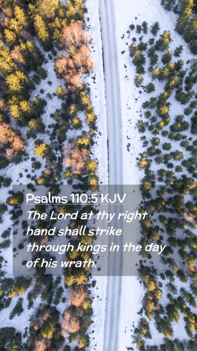Picture 02 - Psalms 110:5 KJV Mobile Phone Wallpaper - The Lord at thy right hand shall strike through - Mobile Bible Verse Wallpaper