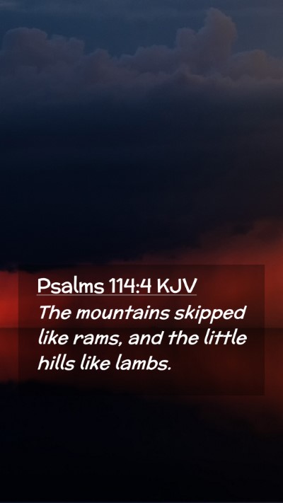 Picture 02 - Psalms 114:4 KJV Mobile Phone Wallpaper - The mountains skipped like rams, and the little - Mobile Bible Verse Wallpaper