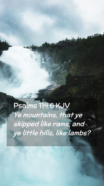 Picture 02 - Psalms 114:6 KJV Mobile Phone Wallpaper - Ye mountains, that ye skipped like rams; and ye - Mobile Bible Verse Wallpaper