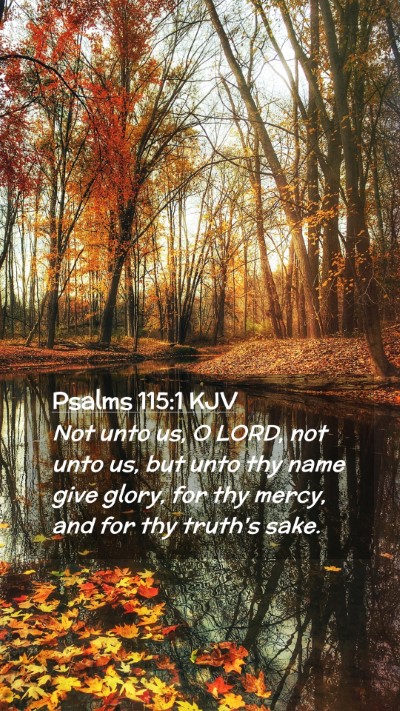 Picture 02 - Psalms 115:1 KJV Mobile Phone Wallpaper - Not unto us, O LORD, not unto us, but unto thy - Mobile Bible Verse Wallpaper