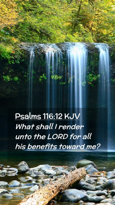 Picture 02 - Psalms 116:12 KJV Mobile Phone Wallpaper - What shall I render unto the LORD for all his - Mobile Bible Verse Wallpaper