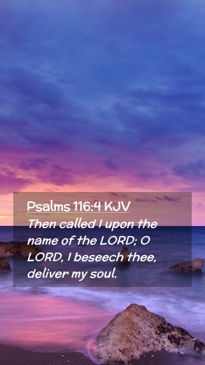 Picture 02 - Psalms 116:4 KJV Mobile Phone Wallpaper - Then called I upon the name of the LORD; O LORD, - Mobile Bible Verse Wallpaper