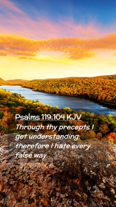 Picture 02 - Psalms 119:104 KJV Mobile Phone Wallpaper - Through thy precepts I get understanding: - Mobile Bible Verse Wallpaper