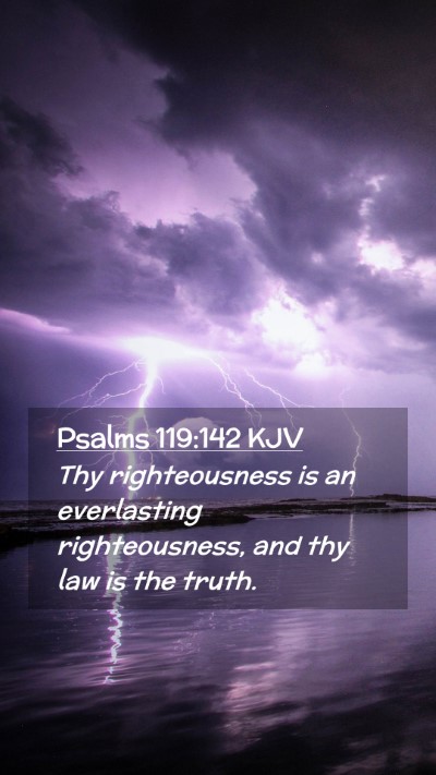 Picture 02 - Psalms 119:142 KJV Mobile Phone Wallpaper - Thy righteousness is an everlasting - Mobile Bible Verse Wallpaper