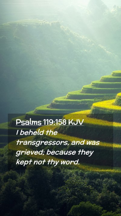 Picture 02 - Psalms 119:158 KJV Mobile Phone Wallpaper - I beheld the transgressors, and was grieved; - Mobile Bible Verse Wallpaper