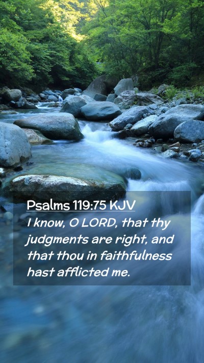 Picture 02 - Psalms 119:75 KJV Mobile Phone Wallpaper - I know, O LORD, that thy judgments are right, and - Mobile Bible Verse Wallpaper