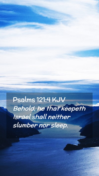 Picture 02 - Psalms 121:4 KJV Mobile Phone Wallpaper - Behold, he that keepeth Israel shall neither - Mobile Bible Verse Wallpaper