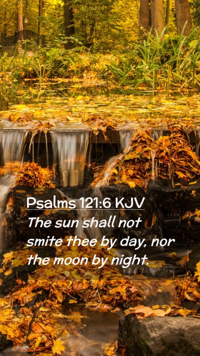 Picture 02 - Psalms 121:6 KJV Mobile Phone Wallpaper - The sun shall not smite thee by day, nor the moon - Mobile Bible Verse Wallpaper
