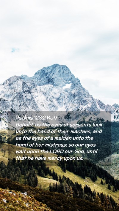 Picture 02 - Psalms 123:2 KJV Mobile Phone Wallpaper - Behold, as the eyes of servants look unto the - Mobile Bible Verse Wallpaper