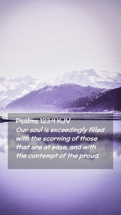 Picture 02 - Psalms 123:4 KJV Mobile Phone Wallpaper - Our soul is exceedingly filled with the scorning - Mobile Bible Verse Wallpaper