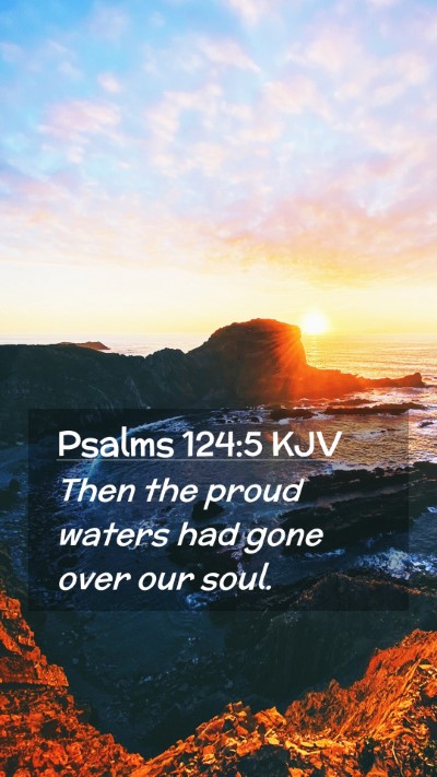 Picture 02 - Psalms 124:5 KJV Mobile Phone Wallpaper - Then the proud waters had gone over our - Mobile Bible Verse Wallpaper