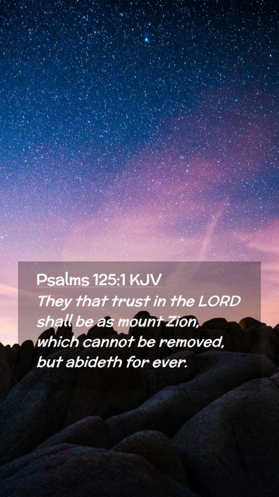Picture 02 - Psalms 125:1 KJV Mobile Phone Wallpaper - They that trust in the LORD shall be as mount - Mobile Bible Verse Wallpaper