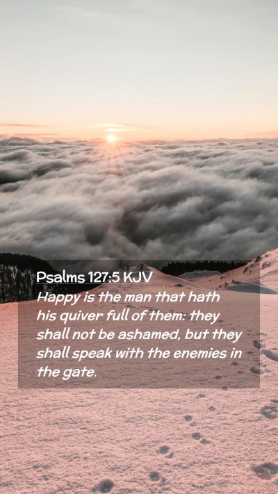 Picture 02 - Psalms 127:5 KJV Mobile Phone Wallpaper - Happy is the man that hath his quiver full of - Mobile Bible Verse Wallpaper