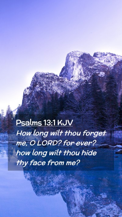 Picture 02 - Psalms 13:1 KJV Mobile Phone Wallpaper - How long wilt thou forget me, O LORD? for ever? - Mobile Bible Verse Wallpaper