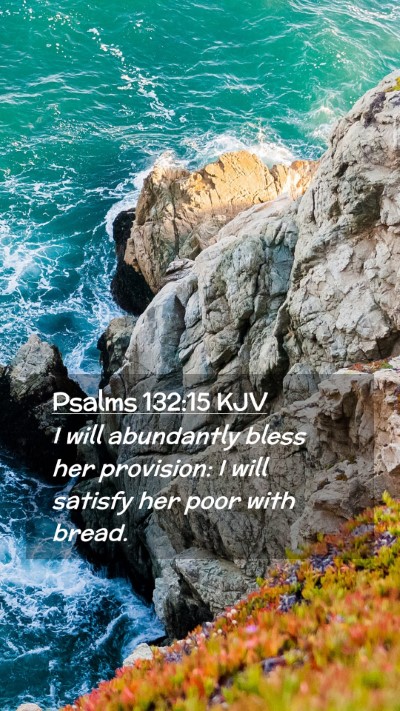 Picture 02 - Psalms 132:15 KJV Mobile Phone Wallpaper - I will abundantly bless her provision: I will - Mobile Bible Verse Wallpaper
