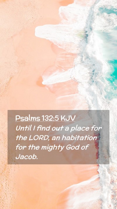 Picture 02 - Psalms 132:5 KJV Mobile Phone Wallpaper - Until I find out a place for the LORD, an - Mobile Bible Verse Wallpaper