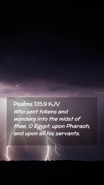 Picture 02 - Psalms 135:9 KJV Mobile Phone Wallpaper - Who sent tokens and wonders into the midst of - Mobile Bible Verse Wallpaper