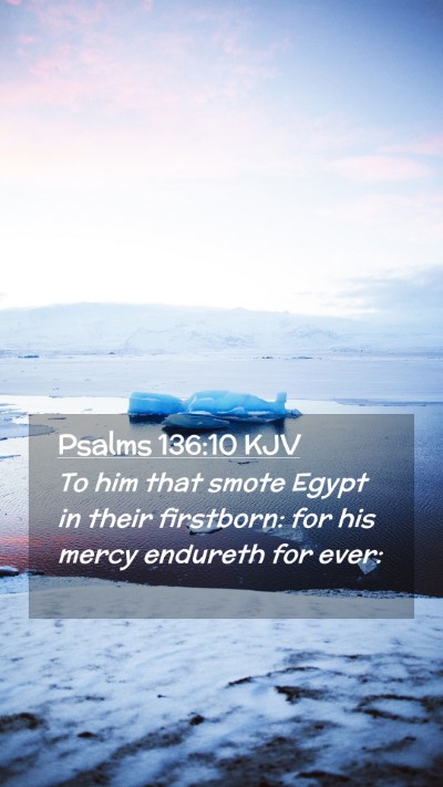 Picture 02 - Psalms 136:10 KJV Mobile Phone Wallpaper - To him that smote Egypt in their firstborn: for - Mobile Bible Verse Wallpaper