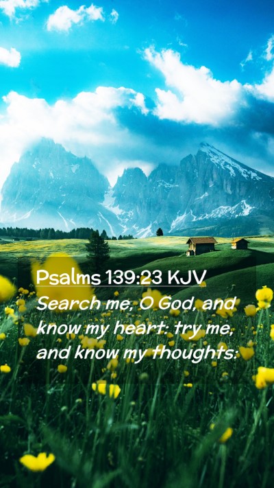 Picture 02 - Psalms 139:23 KJV Mobile Phone Wallpaper - Search me, O God, and know my heart: try me, and - Mobile Bible Verse Wallpaper