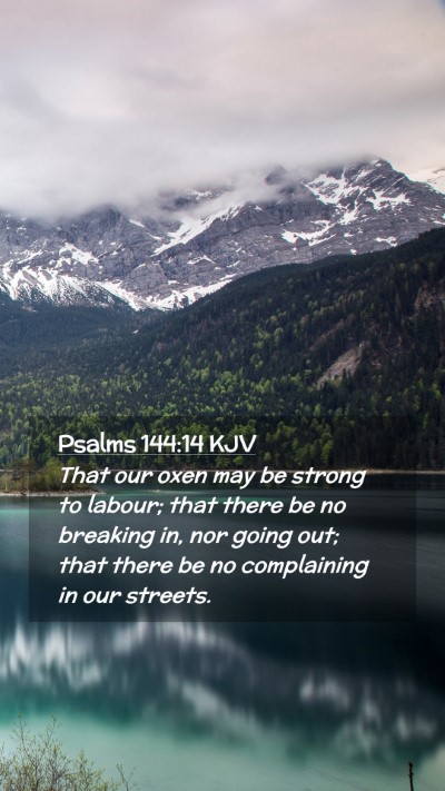 Picture 02 - Psalms 144:14 KJV Mobile Phone Wallpaper - That our oxen may be strong to labour; that there - Mobile Bible Verse Wallpaper