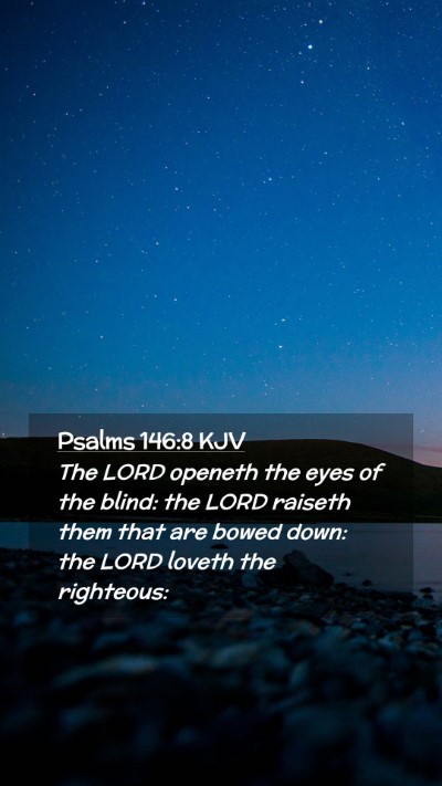 Picture 02 - Psalms 146:8 KJV Mobile Phone Wallpaper - The LORD openeth the eyes of the blind: the LORD - Mobile Bible Verse Wallpaper
