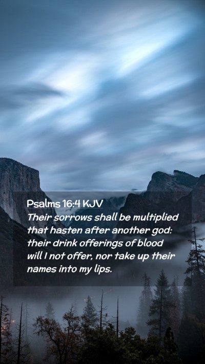 Picture 02 - Psalms 16:4 KJV Mobile Phone Wallpaper - Their sorrows shall be multiplied that hasten - Mobile Bible Verse Wallpaper