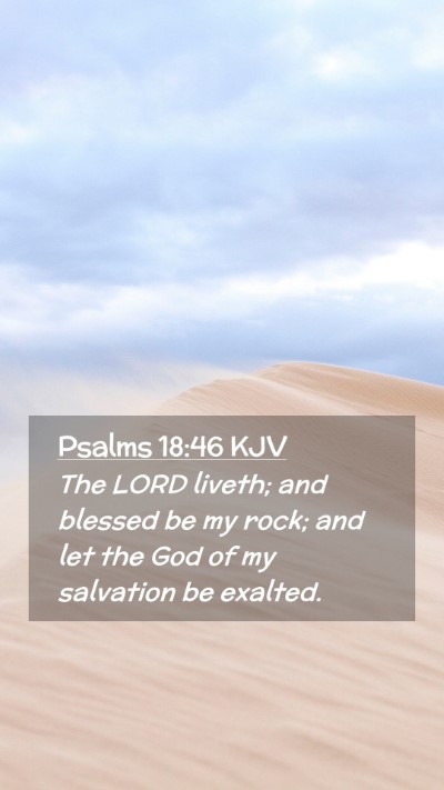 Picture 02 - Psalms 18:46 KJV Mobile Phone Wallpaper - The LORD liveth; and blessed be my rock; and let - Mobile Bible Verse Wallpaper