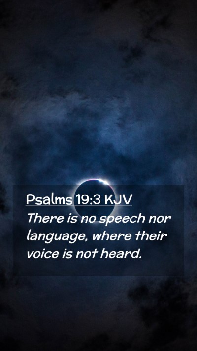 Picture 02 - Psalms 19:3 KJV Mobile Phone Wallpaper - There is no speech nor language, where their - Mobile Bible Verse Wallpaper
