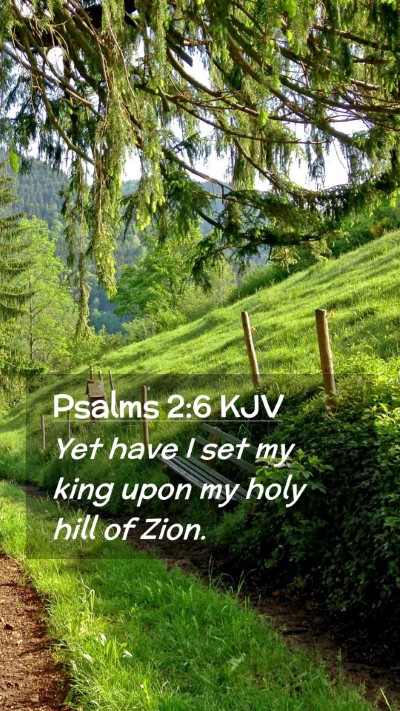 Picture 02 - Psalms 2:6 KJV Mobile Phone Wallpaper - Yet have I set my king upon my holy hill of - Mobile Bible Verse Wallpaper