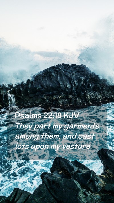 Picture 02 - Psalms 22:18 KJV Mobile Phone Wallpaper - They part my garments among them, and cast lots - Mobile Bible Verse Wallpaper