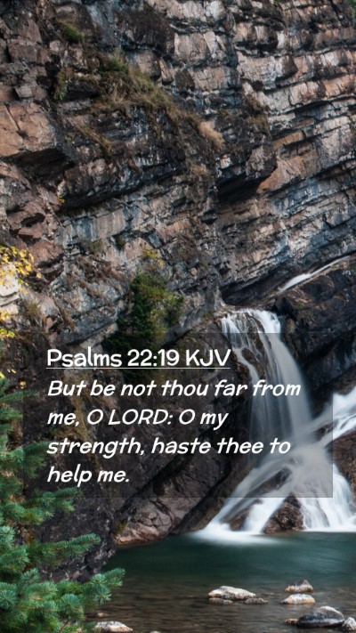 Picture 02 - Psalms 22:19 KJV Mobile Phone Wallpaper - But be not thou far from me, O LORD: O my - Mobile Bible Verse Wallpaper